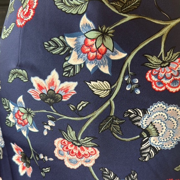 LOFT Trumpet Maxi Skirt in Blue and Pink - Picture 4 of 6